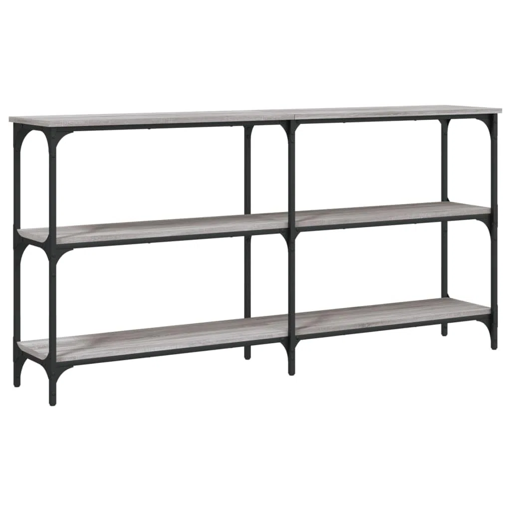 Mesa consola Sonoma gris 150 x 29 x 75 cm madera metal
