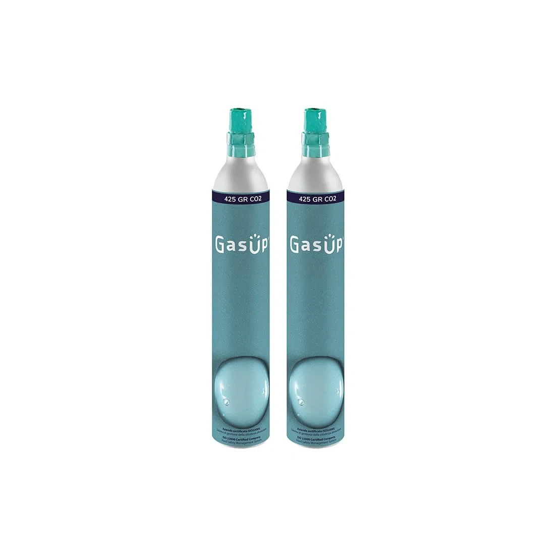 Pack 2 Cilindro CO2, 60 lt. GasUp. Recargable y Compatible con todas las marcas.